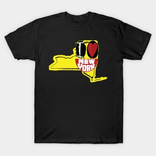 I Love New York Smiling Happy Face T-Shirt